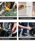 Cordless Electric Screwdriver With LED Light used for electronic, furniture, bicycle, and appliance repairs