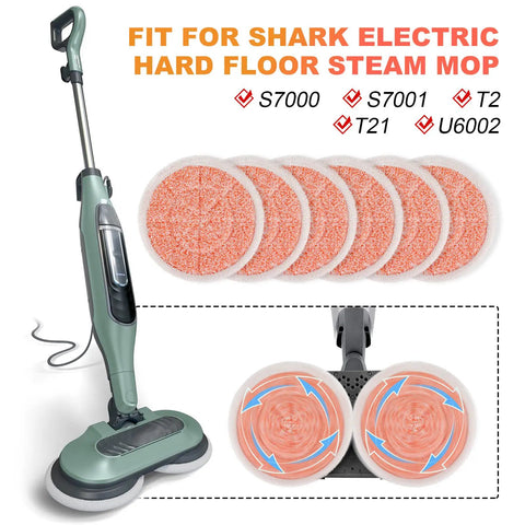 All In One Steam Mop Replacement Pads For S7000 Series And S8201 Rotating Scrubber, displayed beside a green steam mop