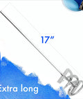 Extra Long Drill Mixer Paddle Pack of 2 17 Inch Shank 5 Gal Rugged Rust Proof Easy Clean for Cement Paint and Epoxy Floors Built Tough
