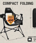 Two Pack Hammock Camping Chair Outdoor Portable Swing Chair Set With Adjustable Back And Height Breathable Mesh High Back Sturdy 400 Lb Capacity For Lawn Backyard Patio Black