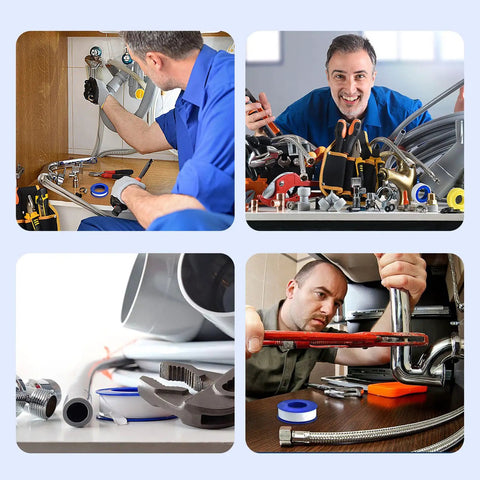 Plumbers using 15 Rolls Of PTFE Teflon Plumbers Tape One Half Inch Wide By Three Hundred Ninety Four Inch Long White Thread Seal Tape