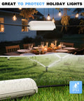 Three Pack Outdoor Extension Cord Safety Covers With Waterproof Seal And Weatherproof Electrical Connection Box for holiday lights.