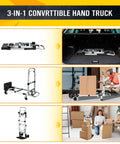 Image of Heavy Duty 600 Lb Hand Truck Featuring Rock Solid Build and Ridiculously Easy Mode Flip for Stairs or Flat Surfaces.