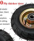 10 Ply thicker tires for Heavy Duty 10 Inch Caster Set Of 4, industrial pneumatic wheels with shock absorption.