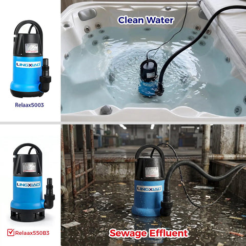 1/2 HP Submersible Trash Pump With Thermoplastic Body Delivers 2370 GPH High Flow Sewage Water Removal For Basements Sumps