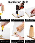 Installation steps for Wood Furniture Legs 4 Inch Straight Replacement Feet For Sofa Table Chair Dresser Cabinet Bed Set Of 8 Natural Rubber