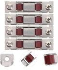 4 Pack Heavy Duty Stainless Steel Double Wheel Sliding Window Sash Rollers Built Like a Tank for No Sweat Swapping and Slick Track Glides Effortless Install Upgrade Kit close-up of rollers with red wheels