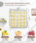 Heavy Duty Commercial Food Dehydrator With Twelve Roomy Trays, Slick Stainless Steel Drying Rack showing lemon slices on tray.