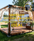 Outdoor pergola highlighted with Beefy Pergola Bracket Kit 2 Pack 3 Way T Shaped Wood Brackets For Six By Six Lumber Actual Five And A Half By Five And A Half Inches