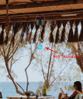Plug In Hanging Wind Spinner Motor For Wind Chimes Sun Catchers And Baby Mobiles, visible in a beachside setting