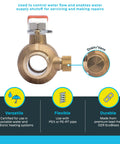 3/4 Inch Crimp Ball Valve With Drain For Brass Plumbing Fittings PEX And PE-RT Pipe Systems Durable Brass Construction