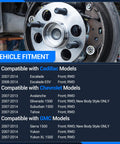 Front Wheel Bearing And Hub Assembly Pair For 2WD GM Full Size SUVs With ABS OEM Grade Fit For Cadillac Escalade ESV Tahoe Silverado.