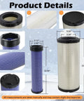 Product details of Air Filter Kit For Skid Steer Loaders SSV65 SSV65C SSV75 SVL75 SVL75C SVL75-2 SVL75C-2 Replaces P827653 P829332