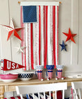 Rag American Flag Banner 4 X 2.3 Ft Totally Patriotic Decor For Home Porch Indoor Outdoor Parties Ideal For Fourth Of July