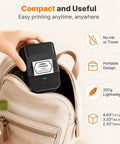 Straight Up Game Changer Label Printer Slick Chip Yields Crisp 203 Dpi Output Zero Ink Or Toner Drama Comes With Three Heavy Duty Tape Rolls For Lazy Weekend Organizing in a backpack.
