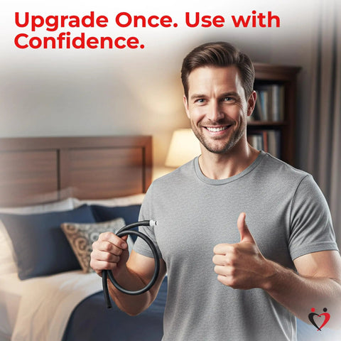 Person holding Go To Heavy Duty Non Collapsible Premium Silicone Vacuum Hose With Quarter Inch Inner Diameter, giving thumbs up.