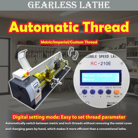 TECHTONGDA metal lathe 8x31 bench lathe with electronic leadscrew and metric/imperial thread option
