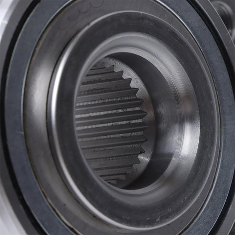 Close-up view of 2 Pack Heavy Duty Wheel Bearing And Hub Assembly 515065 Replacement For Nissan Frontier Pathfinder Xterra Equator 4X4 With ABS 6 Lug Hub Assemblies Kit Fits All Wheel Drive Models, showing inner gear details.