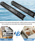 10 Inch Full Extension Drawer Slides 4 Pairs 8 Pieces With Ball Bearing Rails showing rustproof and smooth glide features