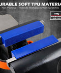 Two Piece 4.5 Inch Magnetic Vise Jaw Pads with Soft TPU Non Marring Covers and Waffle Grip for secure scratch-free clamping