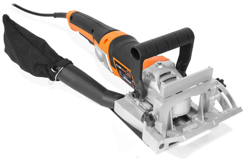 Close-up of the Beefed Up Plate And Biscuit Joiner With Case And Biscuits, 8.5 Amp Motor, Adjustable Fence For Precise Slots At Any Height