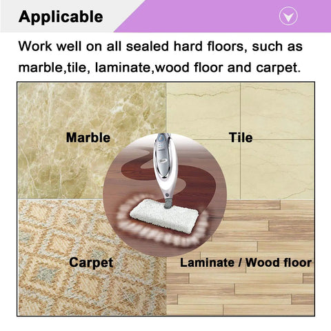 10 Pack Washable Steam Mop Pads Replacement For Shark Steam Pocket Mops S3500 Series on various floor types