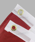 Close-up of grommets on 1.5x3 Ft Memorial Day And 4th Of July Patriotic Bunting Flags Outdoor Half Fan Banner 3-Pack