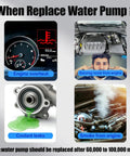 When Replace Water Pump? Signs of engine overheating, buzzing noise, coolant leaks, and smoke from engine.