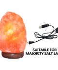 Himalayan Salt Lamp Replacement Cord And Bulb With Dimmer Switch 6 Foot UL Certified Safe For Salt Rock Lamps Warm Orange Glow
