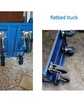 Top Shelf Rubber Inflatable Caster Wheels, Swivel Cart Casters With Brake, Heavy Duty Replacement Wheels Providing A Butter Smooth Roll And Killer Shock Absorption For Dining Carts And Cargo Dollies Set Of Four mounted on flatbed truck.