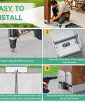 Installation process of Six Pack 4x4 Post Bases For Concrete And Wood Posts Galvanized Post Anchors For Decks Pergolas Fences Gazebos