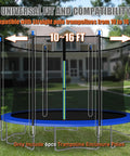 Heavy Duty 6 Pack Trampoline Replacement Poles With Hardware Universal Fit for 10 to 16 foot frames, showcasing compatibility.