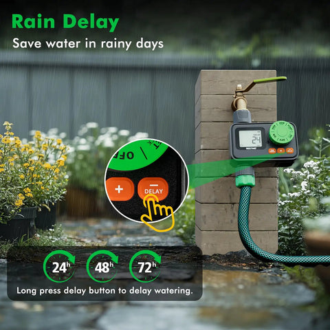 Programmable Sprinkler Timer For Garden Hose With Rain Delay And Manual On Off Great For Drip Irrigation And Lawn Watering Pick
