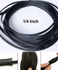 1/4 inch 50ft expandable braided cable sleeve for 1/2 inch and 1/4 inch wires flexible braided wire sleeving cable wrap