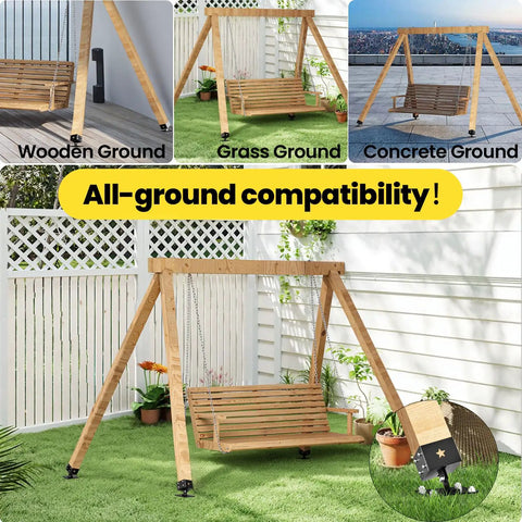 4 Pack Adjustable Swing Brackets For 4x4 Wood Posts Heavy Duty Stainless Steel Swing Set Kit Protects Wood Legs And Increases Stability Beefed Up For Outdoor Patio Garden Black