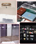 8 Pack Clear Acrylic Self Adhesive Hinges For Cabinets Drawers Lids And Displays Transparent Folding Hinge Continuous Piano Hinge