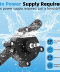 Image of a Two Pack Drill Powered Fluid Transfer Pump Handles Gasoline Oil Diesel Rapid Lift No Outlet Needed Self Priming Magic Smooth Suction Easy Swap For Garage Crews And Camps with water splashing around it.
