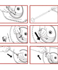 Quick Valve Change Tool For 453 Valve Stems That Lets You Swap Without Removing The Tire in use on an illustrated tire diagram