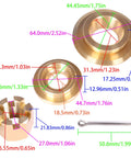 Honda Outboard Propeller Hardware Kit For 115HP To 250HP Boats Includes Thrust Bushing 90506-ZX2-C00, various dimensions shown