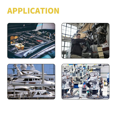 Applications of 60 Piece Wire Clamps Kit With Seven Sizes Stainless Steel 304 Rubber Cushioned Clamps in automotive and industrial settings