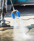 Dual Turbo Nozzle Power Washer With 360 Degree Rotating Jets Delivers 4000 PSI And Four To Six GPM cleaning driveway