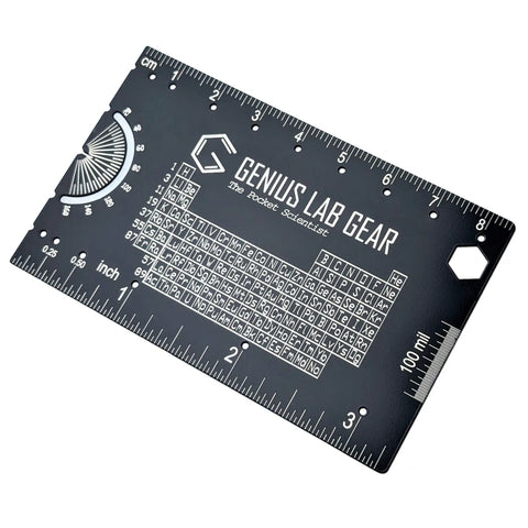 Mini 3 Inch Metal Science Ruler And Multitool With Metric And Imperial Scales Protractor And Compass Nerdy Tech Gear