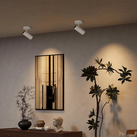 LED Modern Directional Dimmable Spotlight With 90 Degree Adjustable Beam For Indoor Foyer And Living Room Anti Glare Ceiling Light