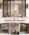 Bi-Fold Door Hardware Repair Kit 4 Pack For 7/8 To 1 Inch Track Installed on different room doors