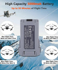 Upgraded 5000mAh Intelligent Flight Battery For DJI Mini 5 Pro Mini 4 Pro Mini 3 Pro Mini 3 Up To 50 Minutes Flight Time Replacement Part Easy Install