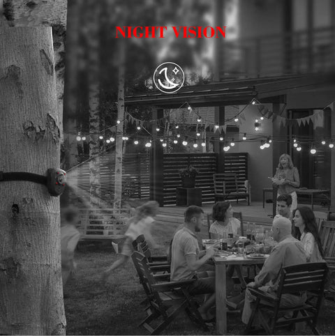 Dope Wearable Police Body Cam With Night Vision And 1080P HD Recording showing night vision at outdoor evening gathering