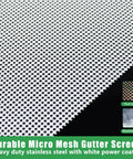 Heavy Duty Stainless Steel Gutter Guard 48 Ft Universal Fit For 4 And 5 Inch Gutters Micro Mesh Leaves Screen White