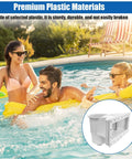 Wide Mouth Through Wall Skimmer Kit in a pool scene showcasing premium plastic materials and easy installation.