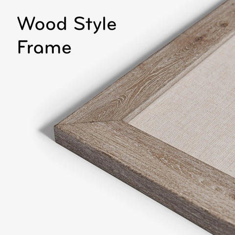 Close-up of a rustic wood frame on a Massive 48 By 72 Bulletin Board With Industrial Grade Pinning Surface for versatile use.