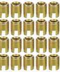 Self Tapping Thread Inserts Kit With Carbon Steel And Brass Industrial Grade Easy Install Vibration Resistant 20 Pieces Fits M50.8 To M81.0 Heavy Duty For Automotive And Industrial Machinery, brass inserts